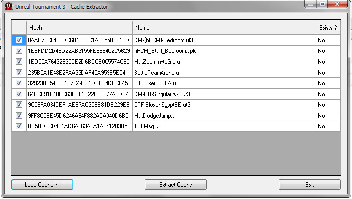 UT3 Cache Extractor - Russian Tournament